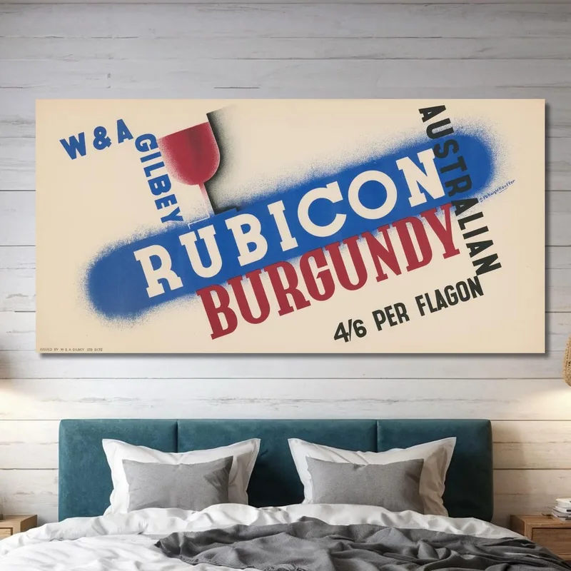 W And A. Gilbey Australian Rubicon Burgundy Edward McKnight Kauffer