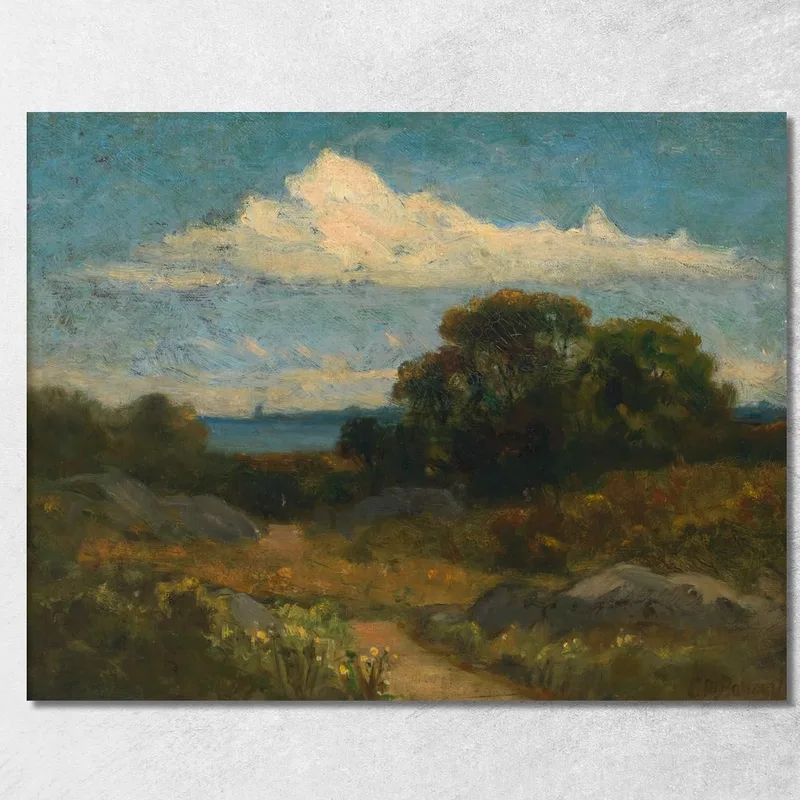 Paysage : Arbres Et Rochers Près Du Lac Edward Mitchell Bannister tableau impression sur toile