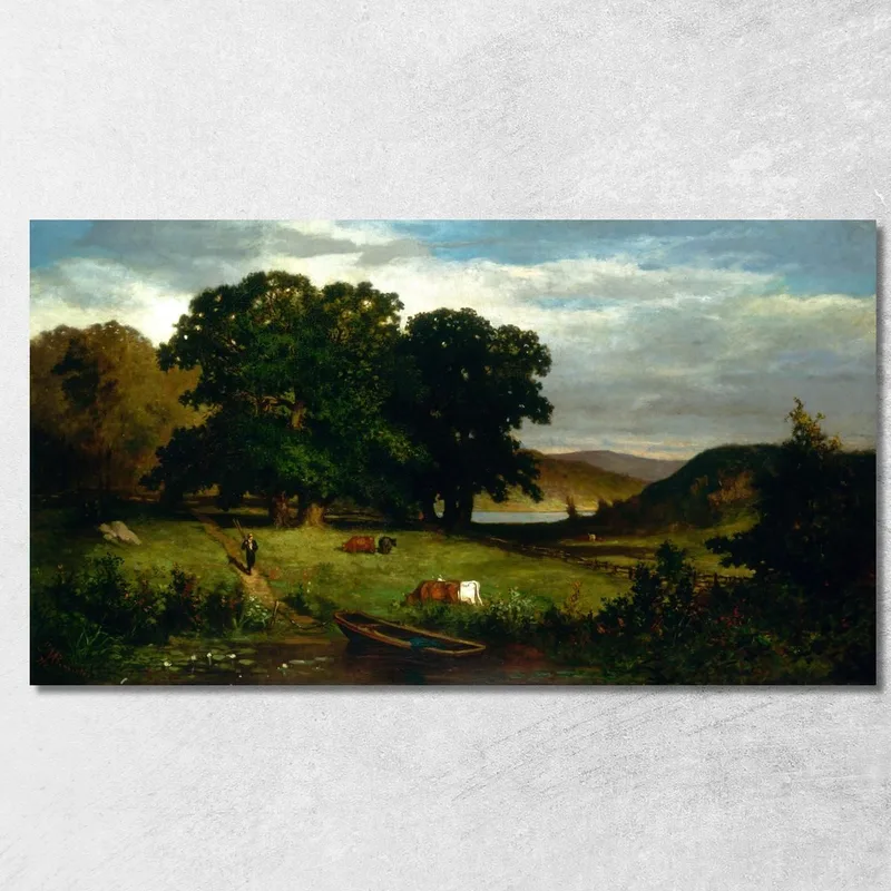 Chênes Edward Mitchell Bannister tableau impression sur toile