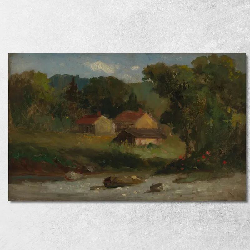 Ferme Rocheuse, Newport Edward Mitchell Bannister tableau impression sur toile