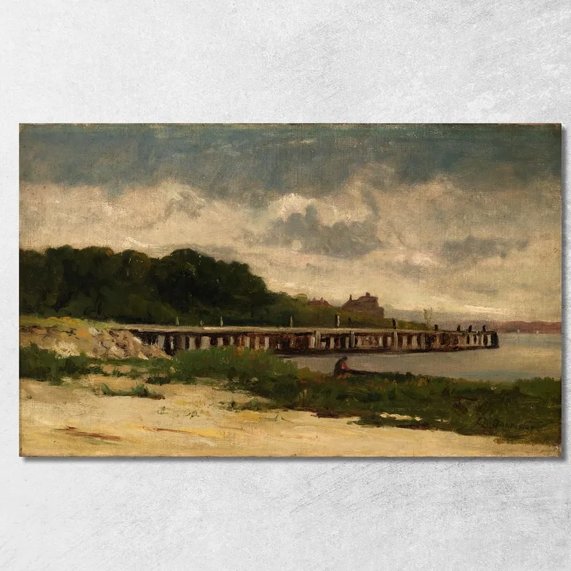 Landscape With Pier Edward Mitchell Bannister canvas print