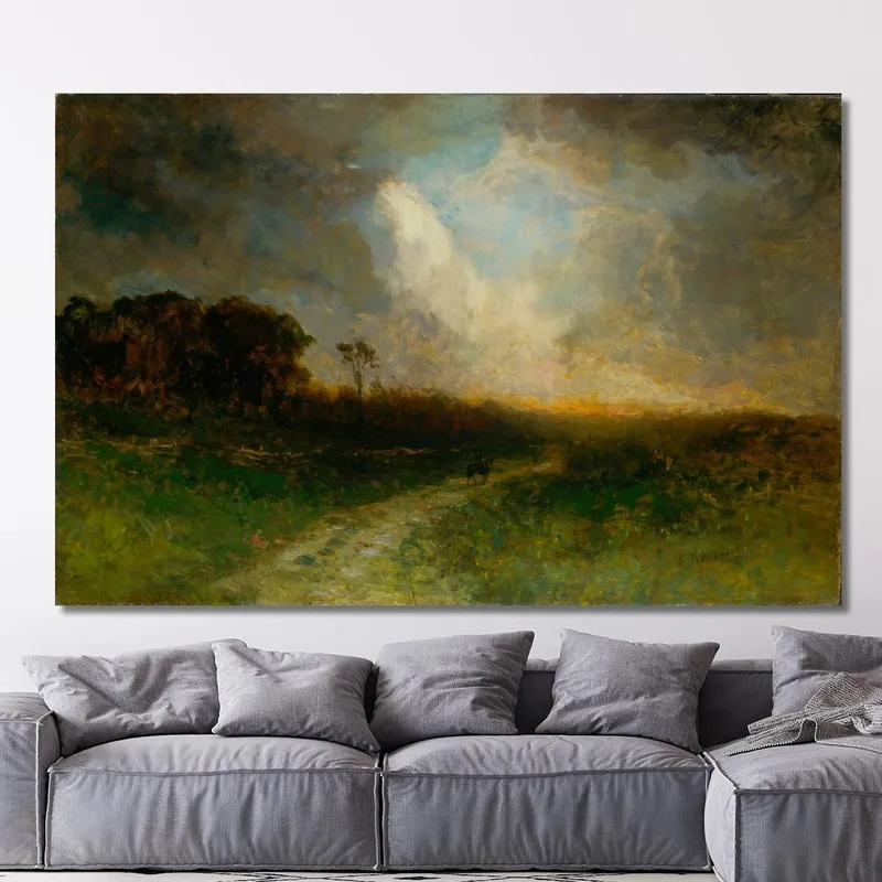 Paysage Homme À Cheval Edward Mitchell Bannister