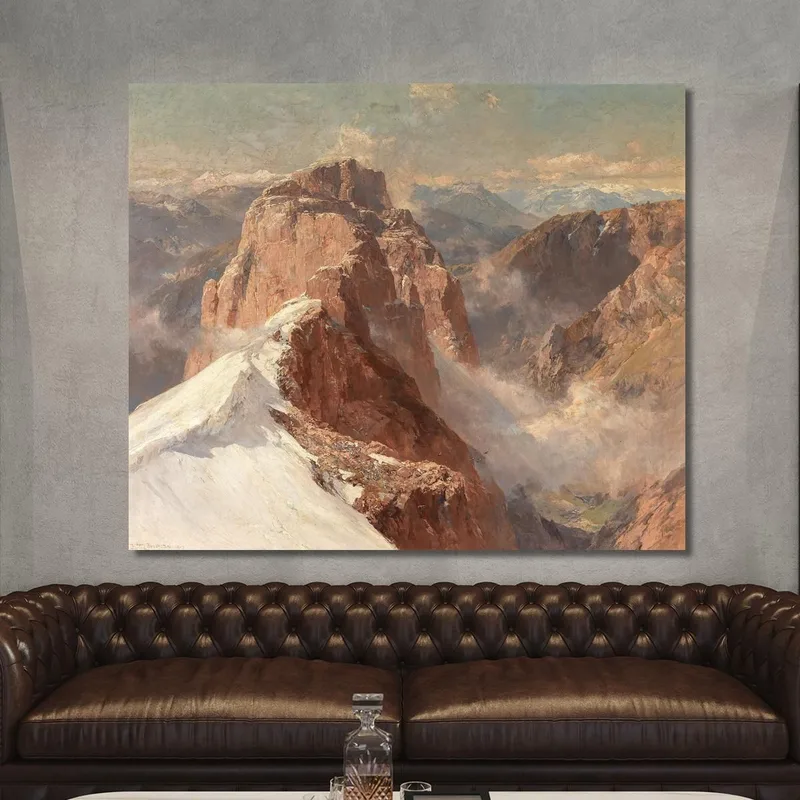 Una Vista Del Crozzon Di Brenta Dalla Cima Tosa Con Il Pilastro Dei Francesi Edward Theodore Compton