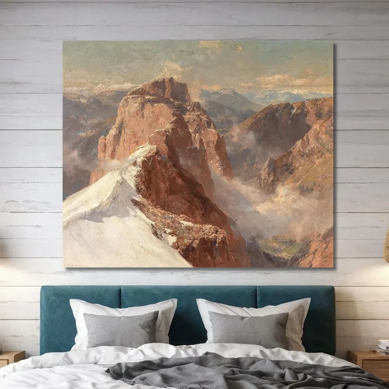 Una Vista Del Crozzon Di Brenta Dalla Cima Tosa Con Il Pilastro Dei Francesi Edward Theodore Compton