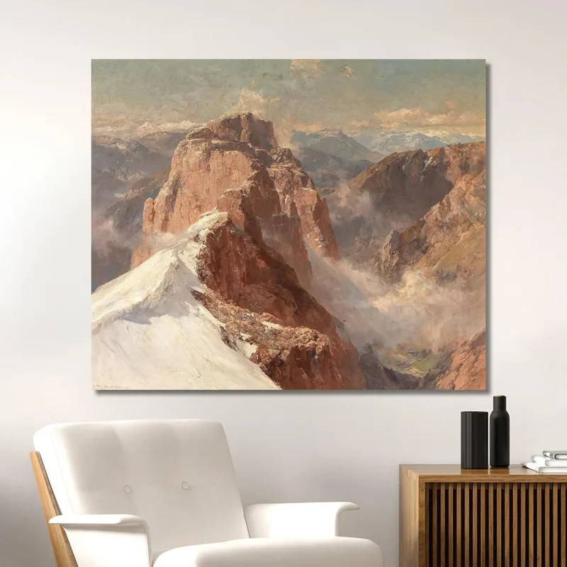 Una Vista Del Crozzon Di Brenta Dalla Cima Tosa Con Il Pilastro Dei Francesi Edward Theodore Compton