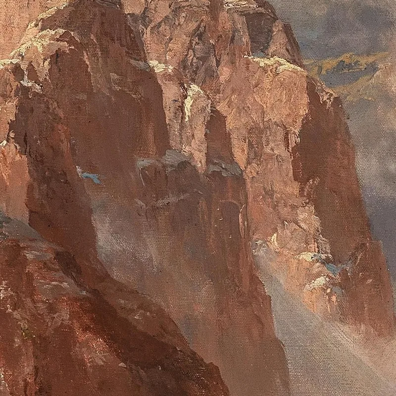 Una Vista Del Crozzon Di Brenta Dalla Cima Tosa Con Il Pilastro Dei Francesi Edward Theodore Compton