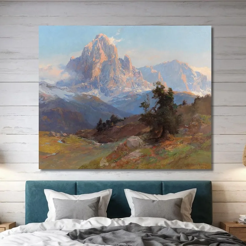 Una Vista Del Monte Sassolungo Edward Theodore Compton