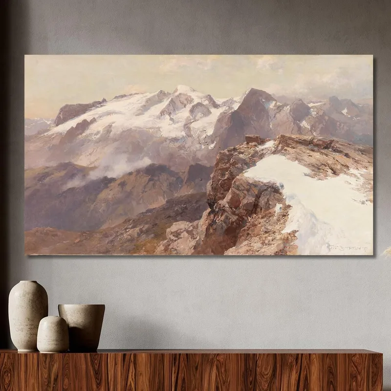 Vista Della Marmolada Dal Piz Boè Edward Theodore Compton