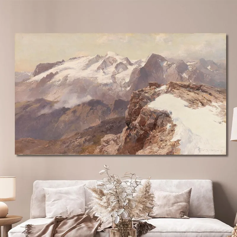 Vista Della Marmolada Dal Piz Boè Edward Theodore Compton