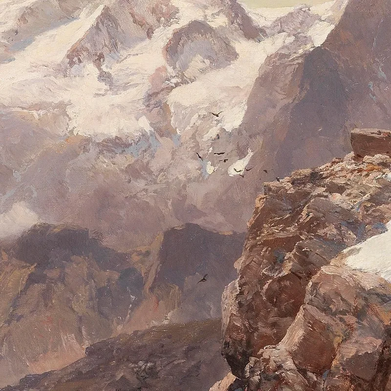 Vista Della Marmolada Dal Piz Boè Edward Theodore Compton