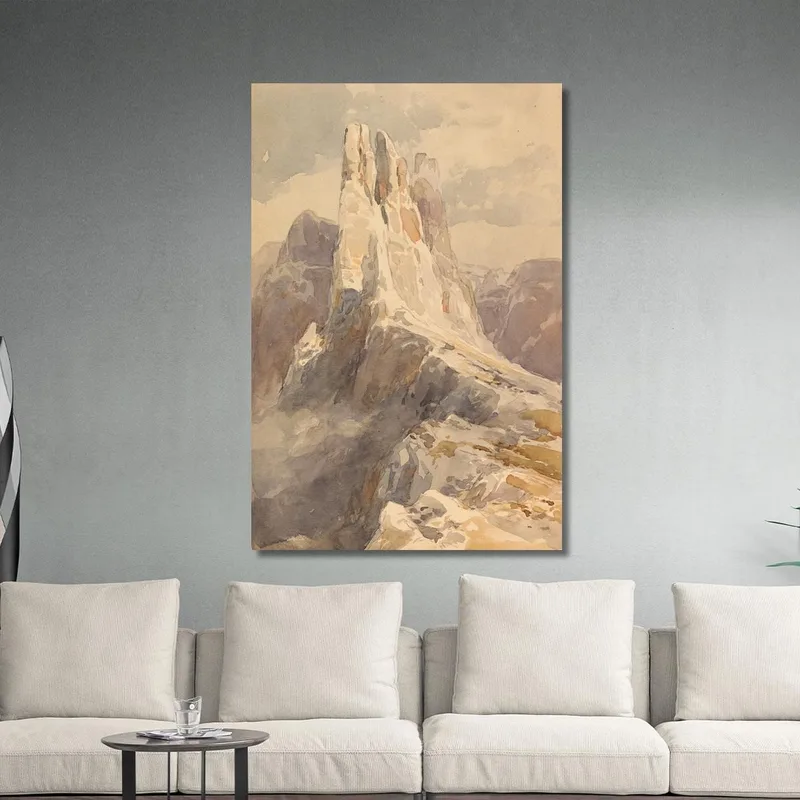 Vue Sur Les Tours Vajolet Dans Les Dolomites Edward Theodore Compton