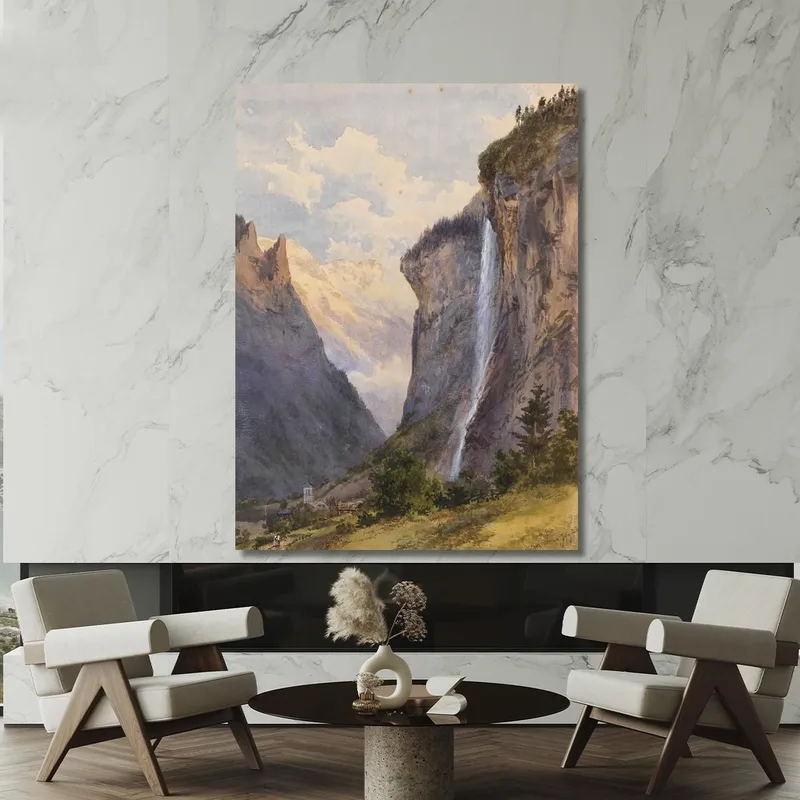 La Chute De Staubbach À Lauterbrunnen Suisse Edward Theodore Compton