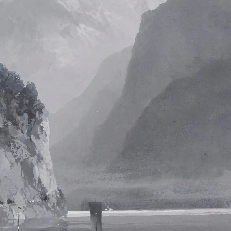 Lac Des Quatre-Cantons Avec La Chapelle De Tell Face Au Uri Rotstock Edward Theodore Compton
