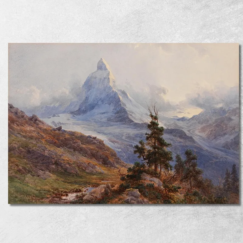 Vista Del Cervino Edward Theodore Compton quadro stampa su tela