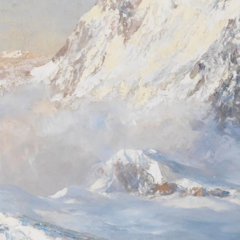 Sobre El Mar De Niebla Monte Rosa Desde El Rimpfischhorn Edward Theodore Compton