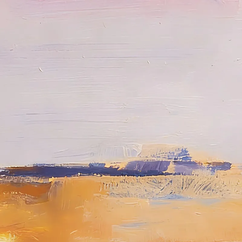 Modern canvas abstract golden coastline