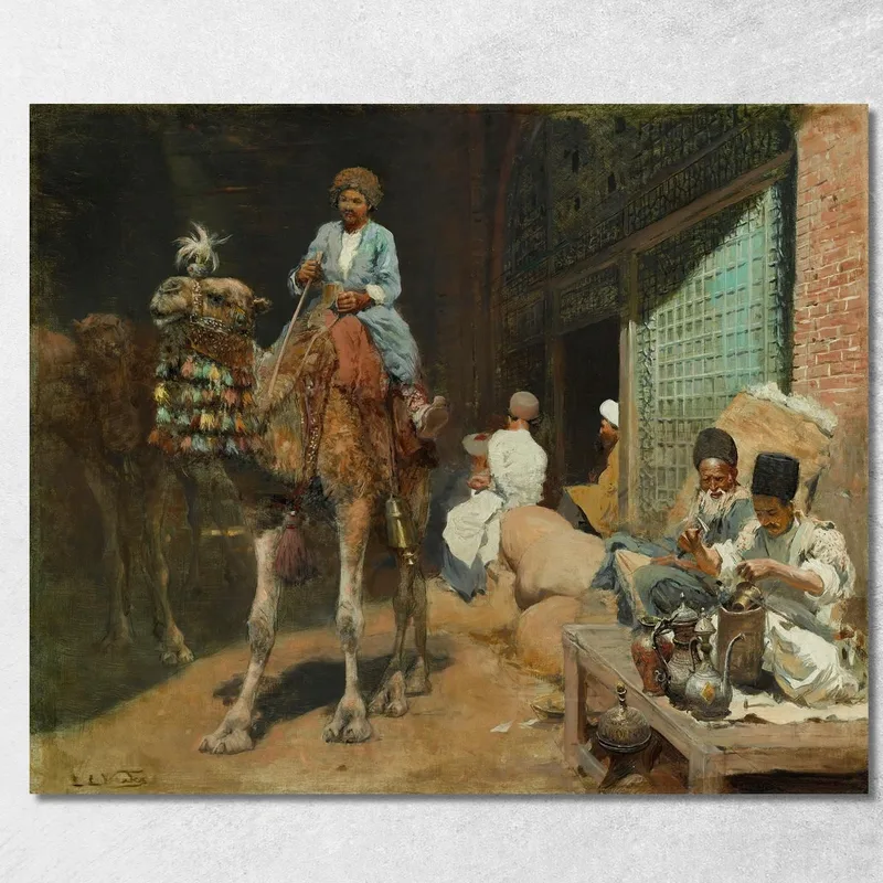 Un Mercado En Ispahán Edwin Lord Weeks cuadro en lienzo
