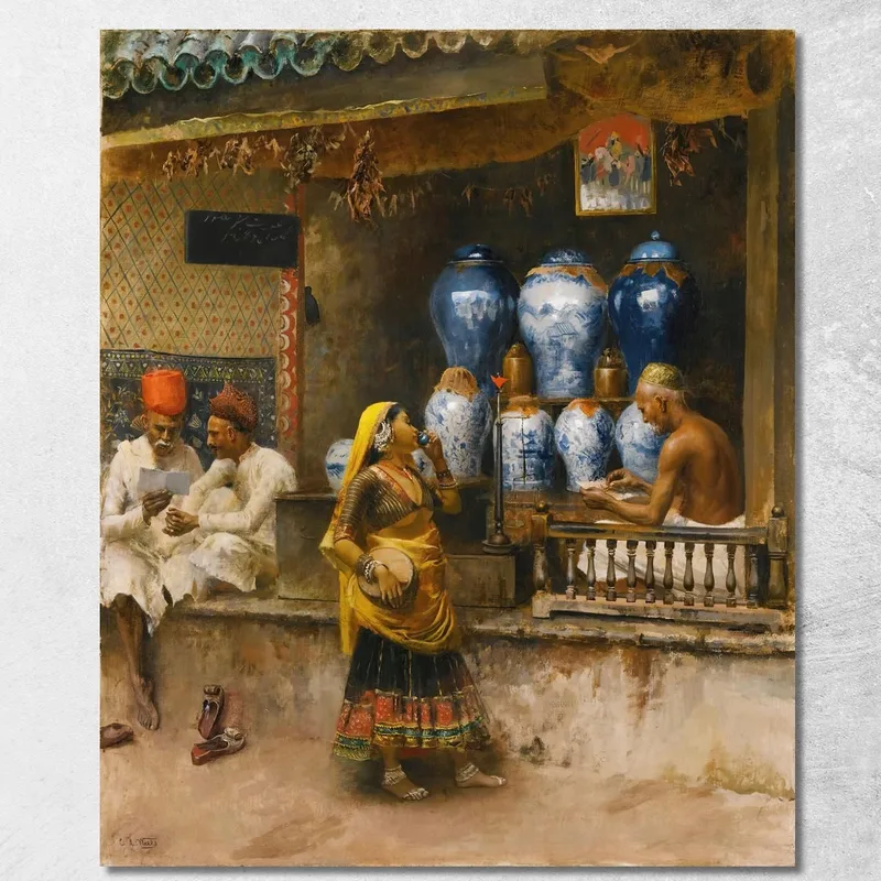 Una Tienda De Perfumes En Bombay Edwin Lord Weeks cuadro en lienzo
