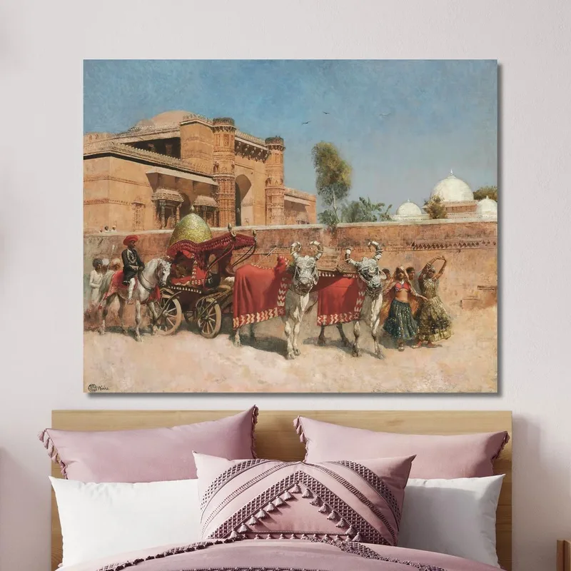 Ein Hochzeitszug Vor Einem Palast In Rajasthan Edwin Lord Weeks