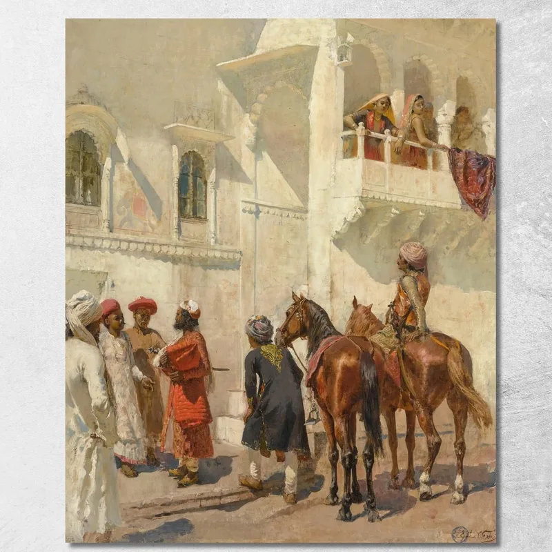Antes De La Cacería Edwin Lord Weeks cuadro en lienzo