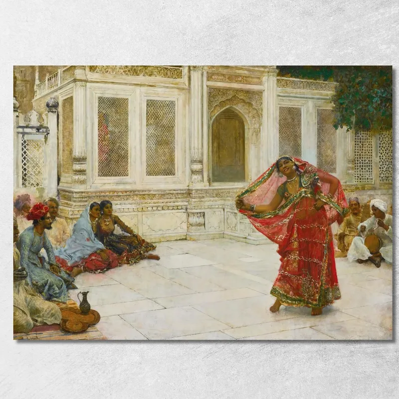 Chica Bailando India Edwin Lord Weeks cuadro en lienzo