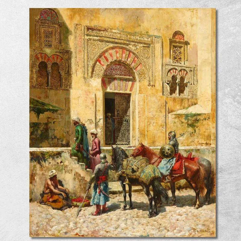 Entrando A La Mezquita Edwin Lord Weeks cuadro en lienzo