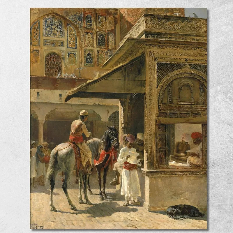 Comerciantes Hindúes Edwin Lord Weeks cuadro en lienzo