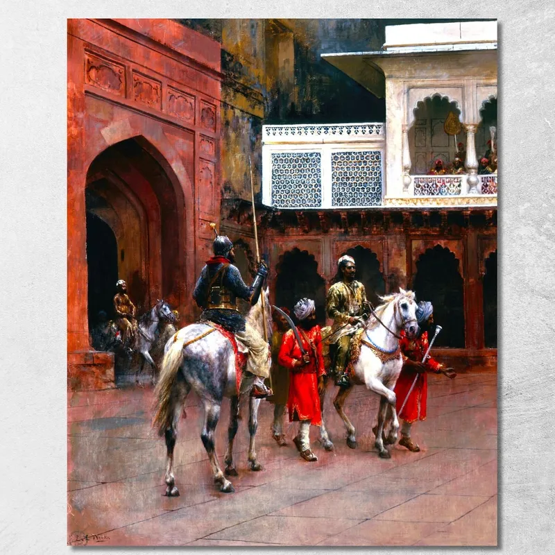Palacio Del Príncipe Indio De Agra Edwin Lord Weeks cuadro en lienzo
