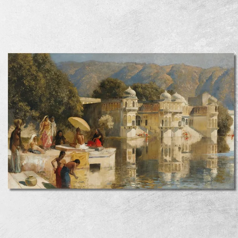 Lago En Oodeypore India 2 Edwin Lord Weeks cuadro en lienzo