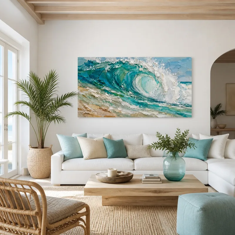 Ocean Wave Surge canvas wall art