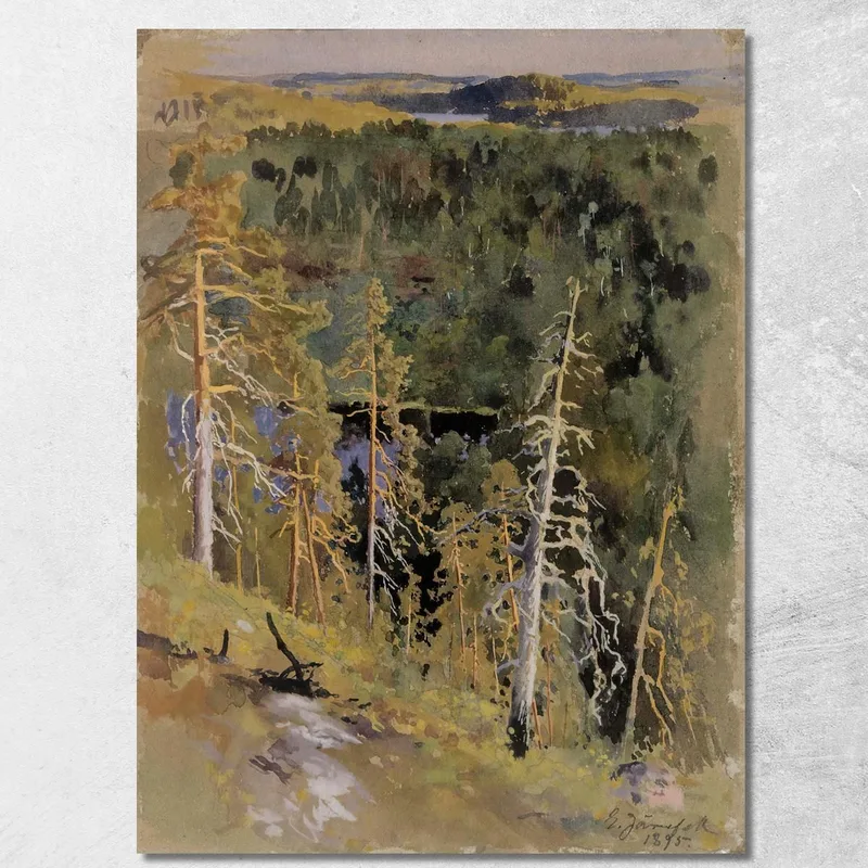 Waldlandschaft Eero Järnefelt drucken auf leinwand