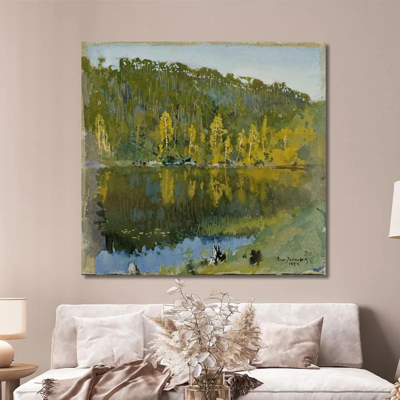 Forest Pond Landscape Study Eero Järnefelt