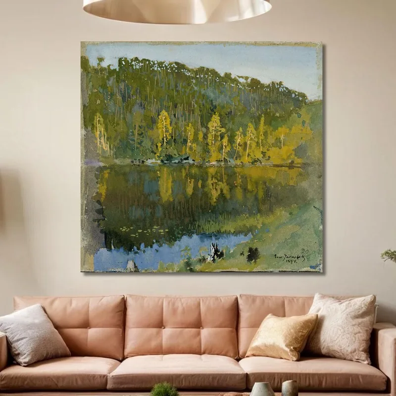 Forest Pond Landscape Study Eero Järnefelt