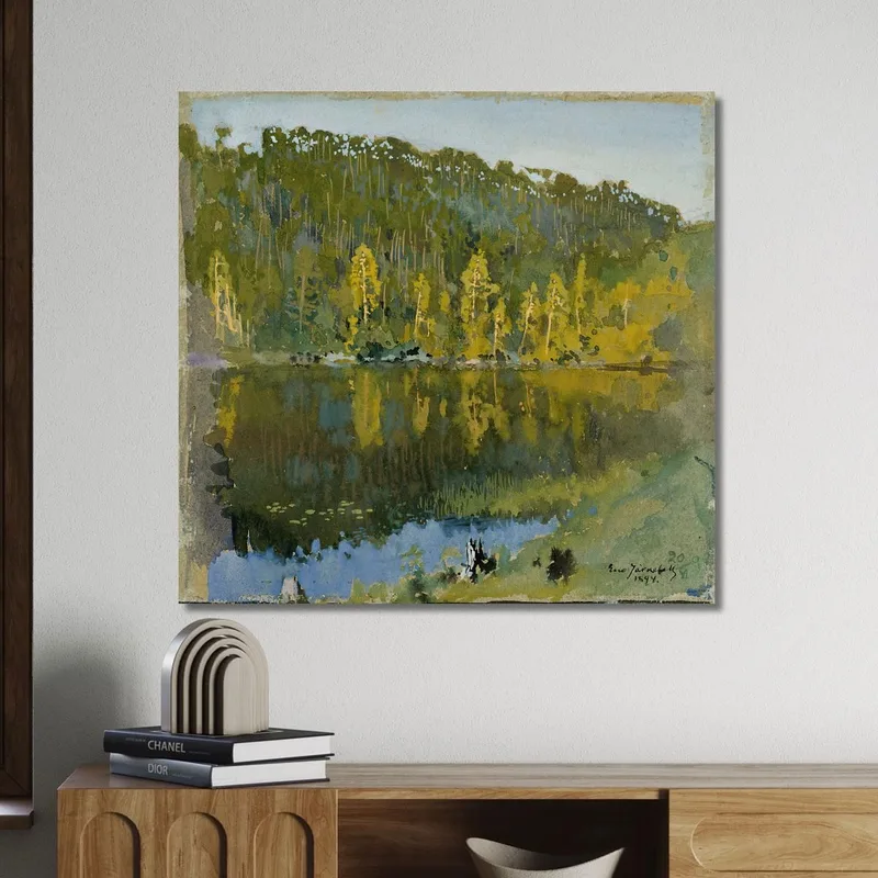 Forest Pond Landscape Study Eero Järnefelt