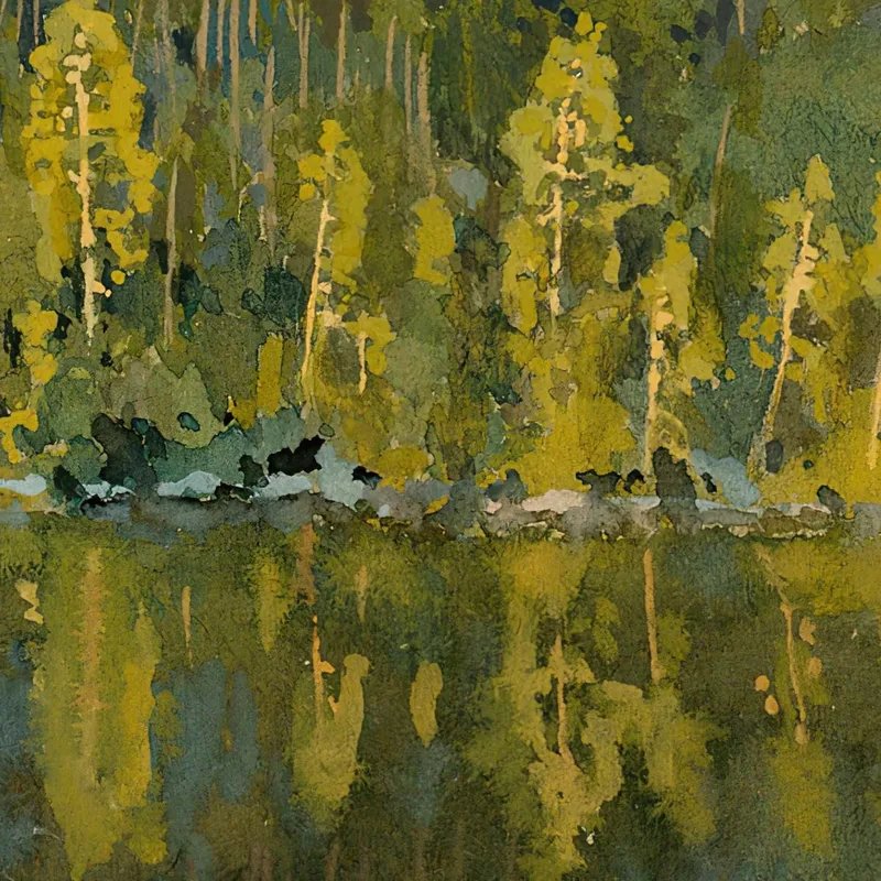 Forest Pond Landscape Study Eero Järnefelt