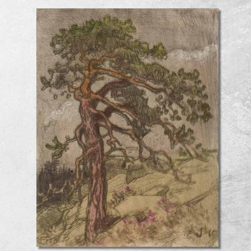 Kalliopetäjä Eero Järnefelt drucken auf leinwand