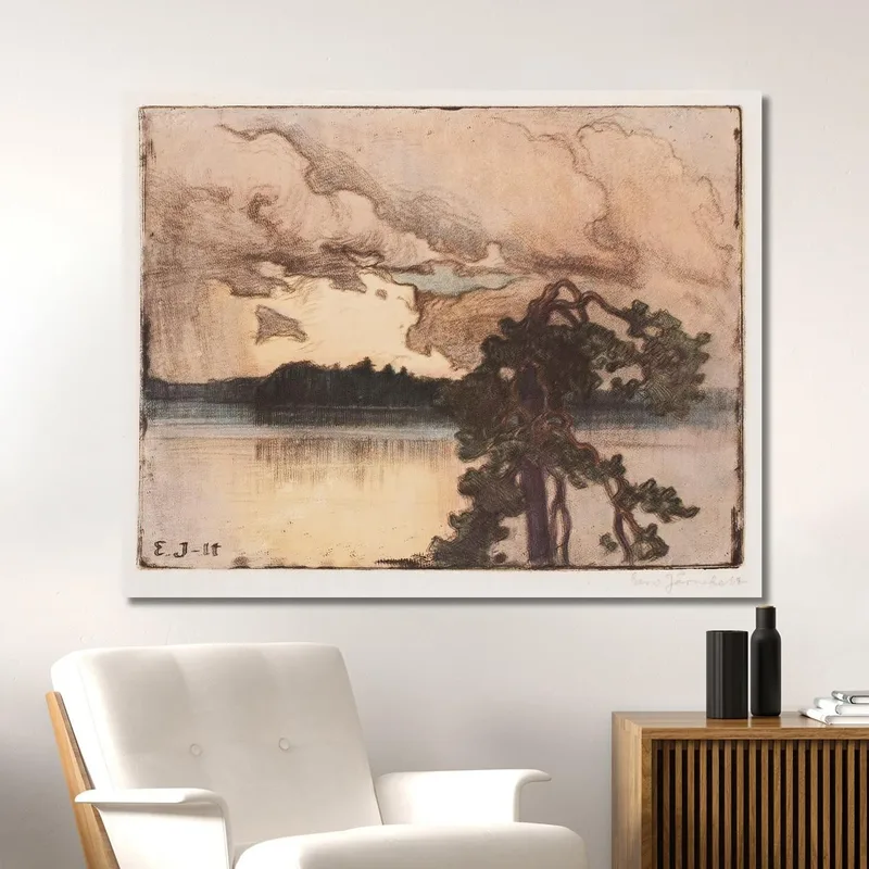 Seelandschaft Bei Sonnenuntergang Eero Järnefelt
