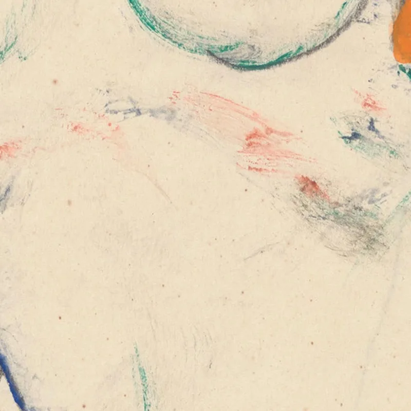 Stehender Akt Mit Orangefarbenem Tuch Egon Schiele