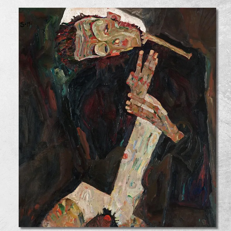 The Lyricist Egon Schiele canvas print