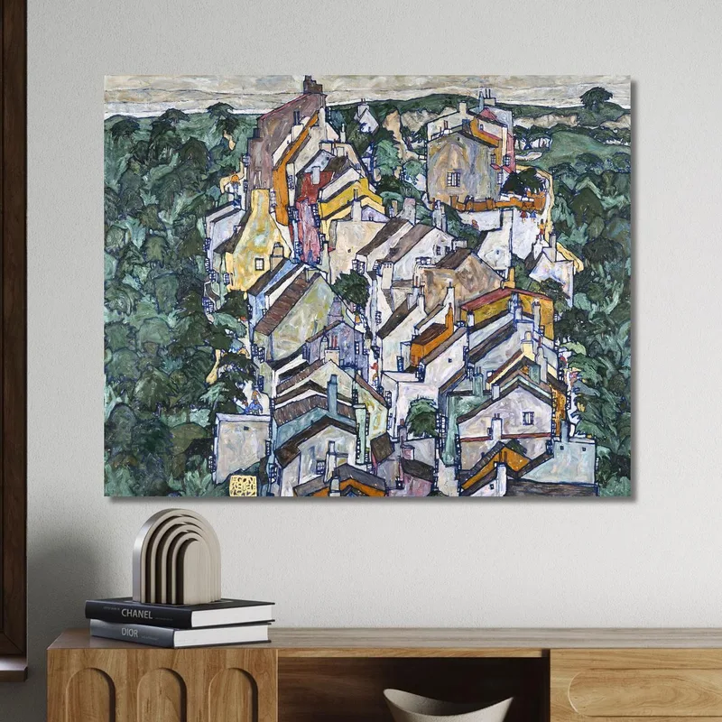 Stadt Im Grünen (Die Alte Stadt Iii) Egon Schiele