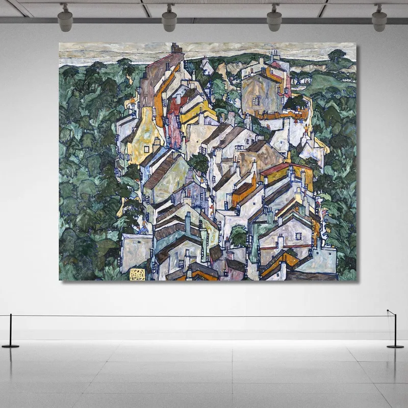 Stadt Im Grünen (Die Alte Stadt Iii) Egon Schiele