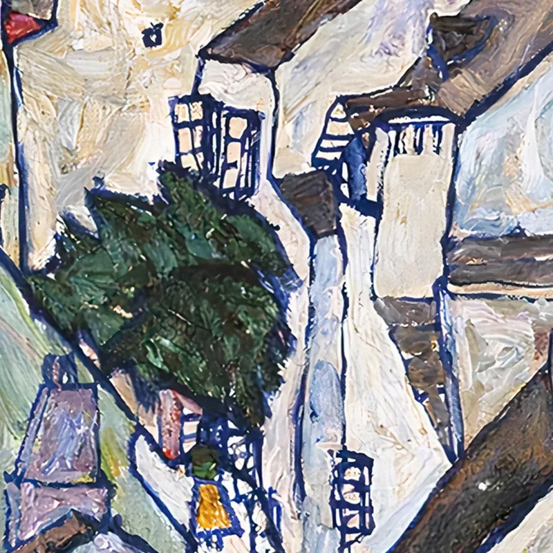 Stadt Im Grünen (Die Alte Stadt Iii) Egon Schiele