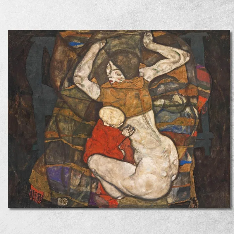 Young Mother Egon Schiele canvas print