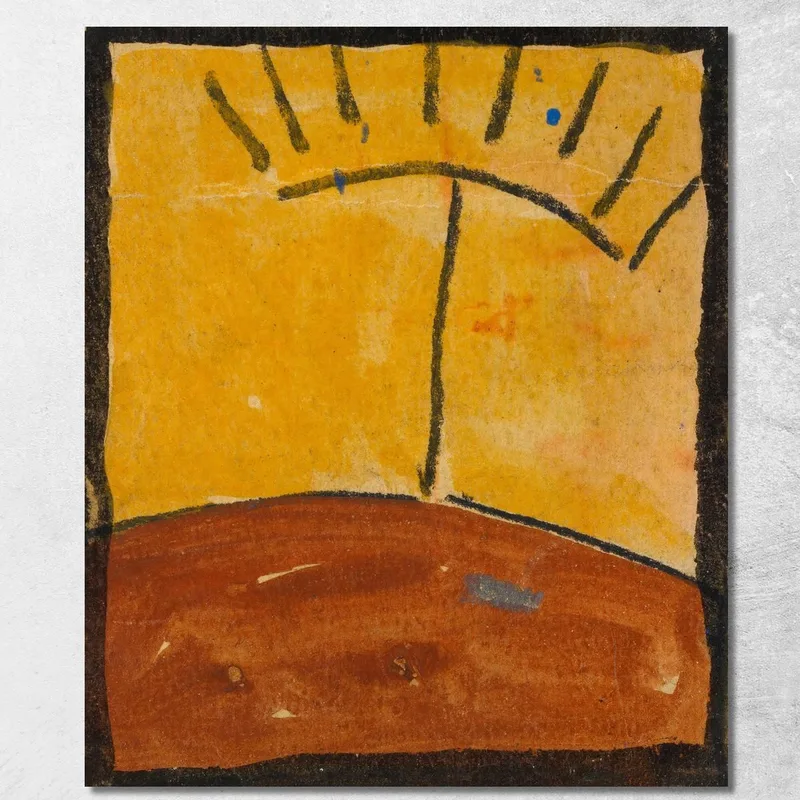 Abstracted Landscape With Sunrise Egon Schiele canvas print