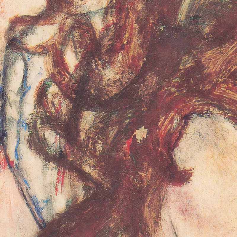 Weiblicher Akt Auf Dem Bauch Liegend Egon Schiele