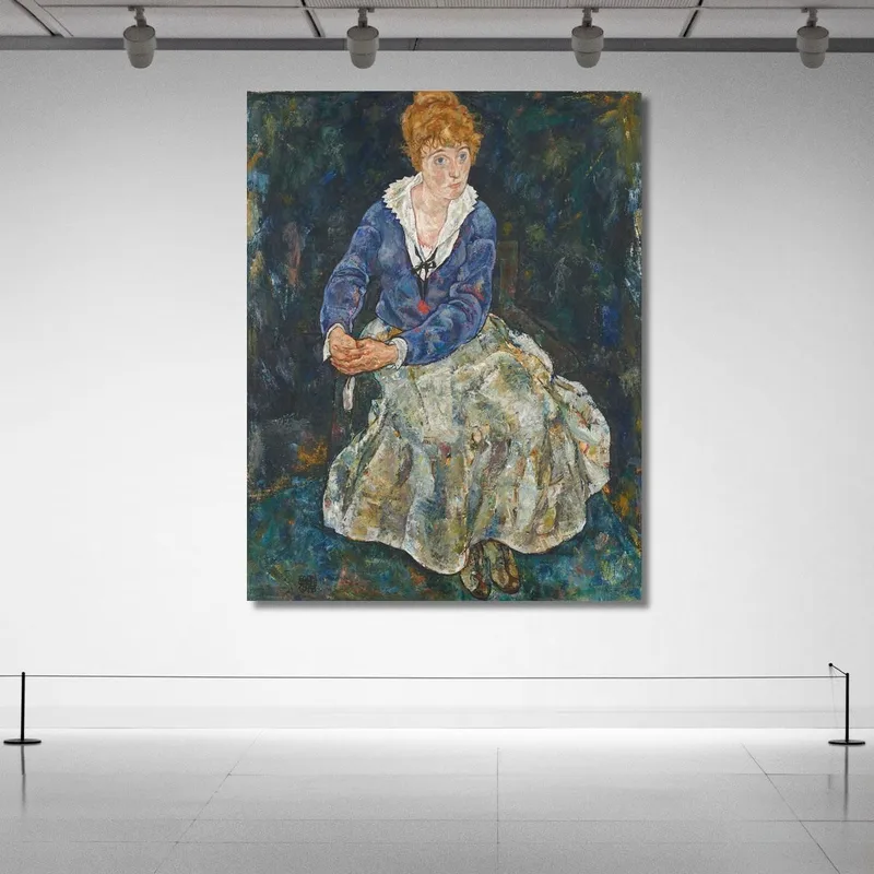 Porträt Der Frau Des Künstlers Edith Schiele Egon Schiele