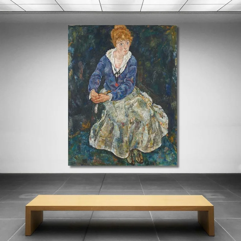 Porträt Der Frau Des Künstlers Edith Schiele Egon Schiele