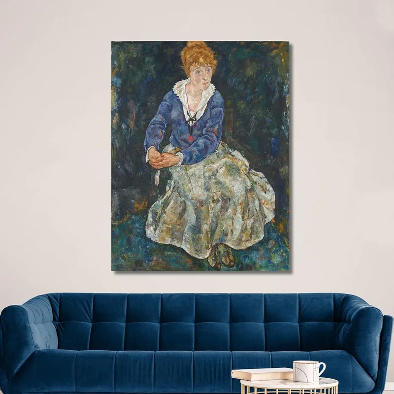 Porträt Der Frau Des Künstlers Edith Schiele Egon Schiele