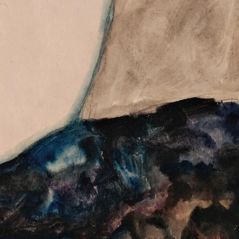 Schwarzhaariges Mädchen Mit Hochgezogenem Rock Egon Schiele