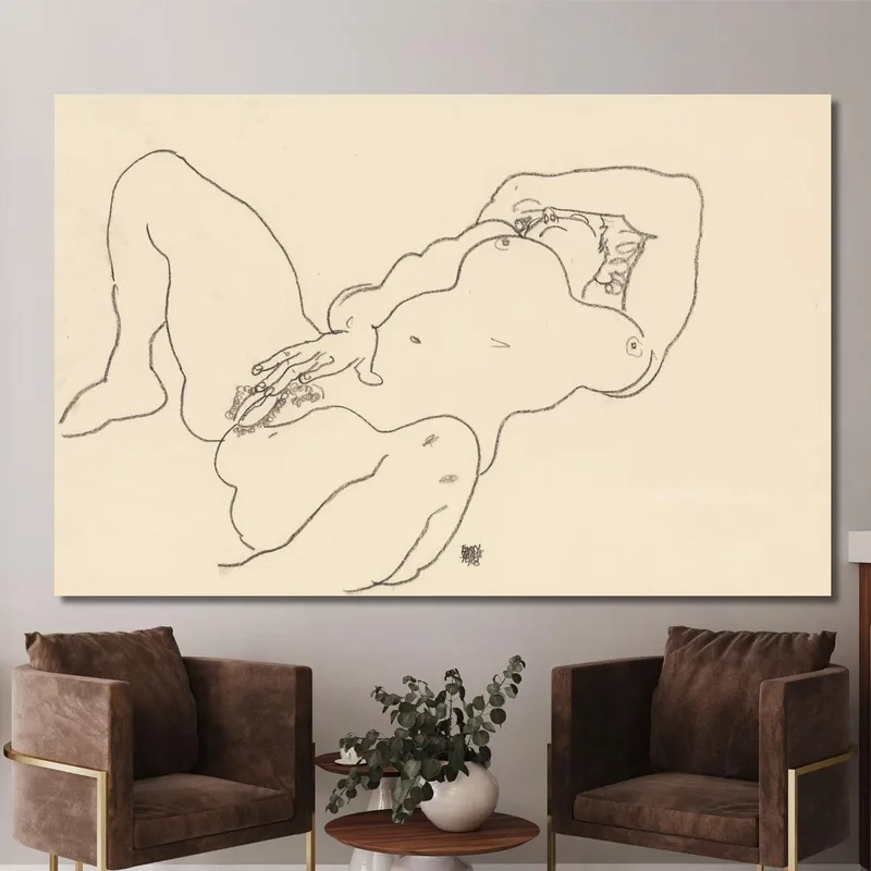 Liegender Akt Egon Schiele